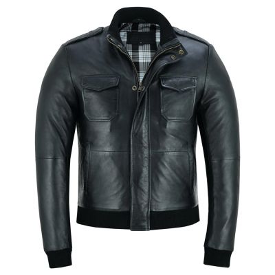 Leather Bomber Jacket