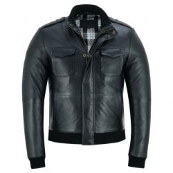 Leather Bomber Jacket