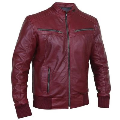 Leather Bomber Jacket